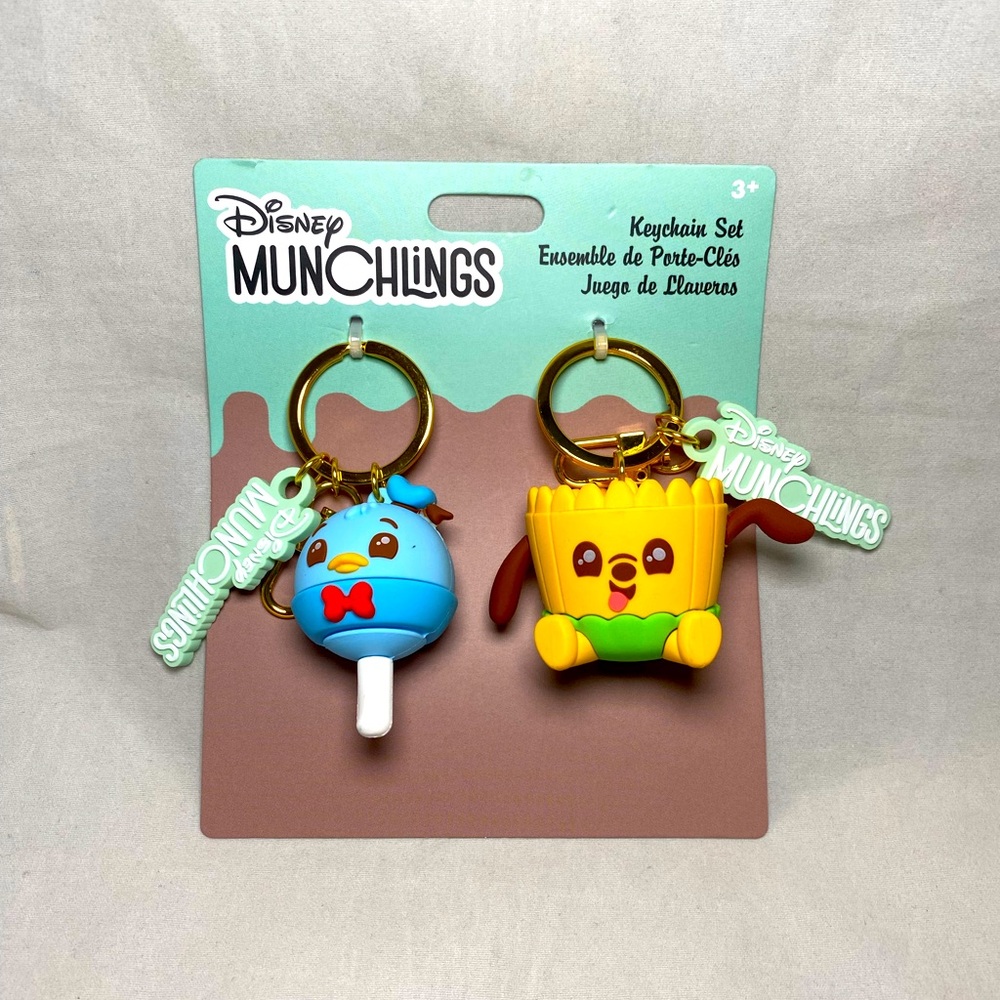 Disney Parks Munchlings Keychain Set Donald Duck & Pluto NEW
